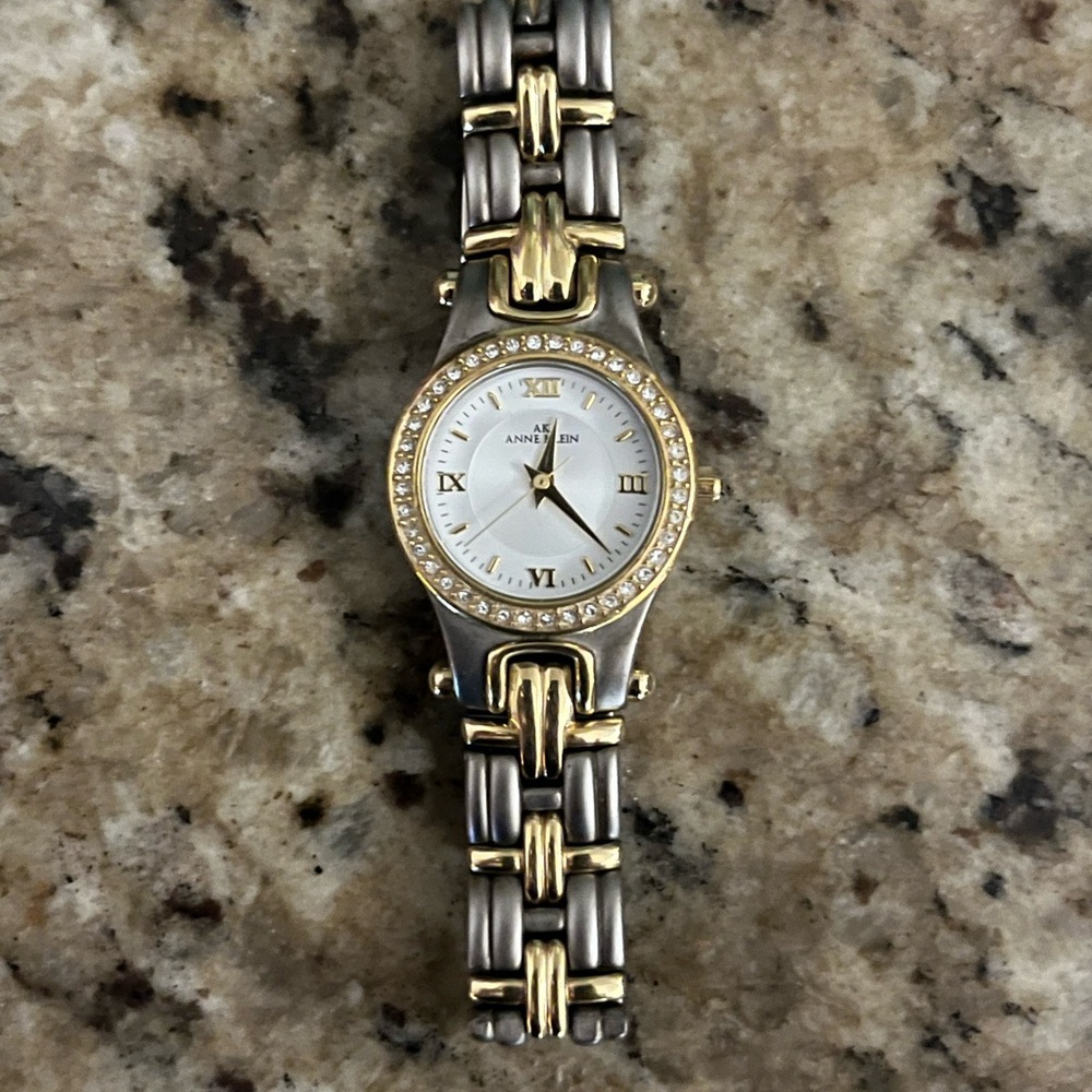 vintage Anne Klein Two-Tone Silver and Gold Women's Watch